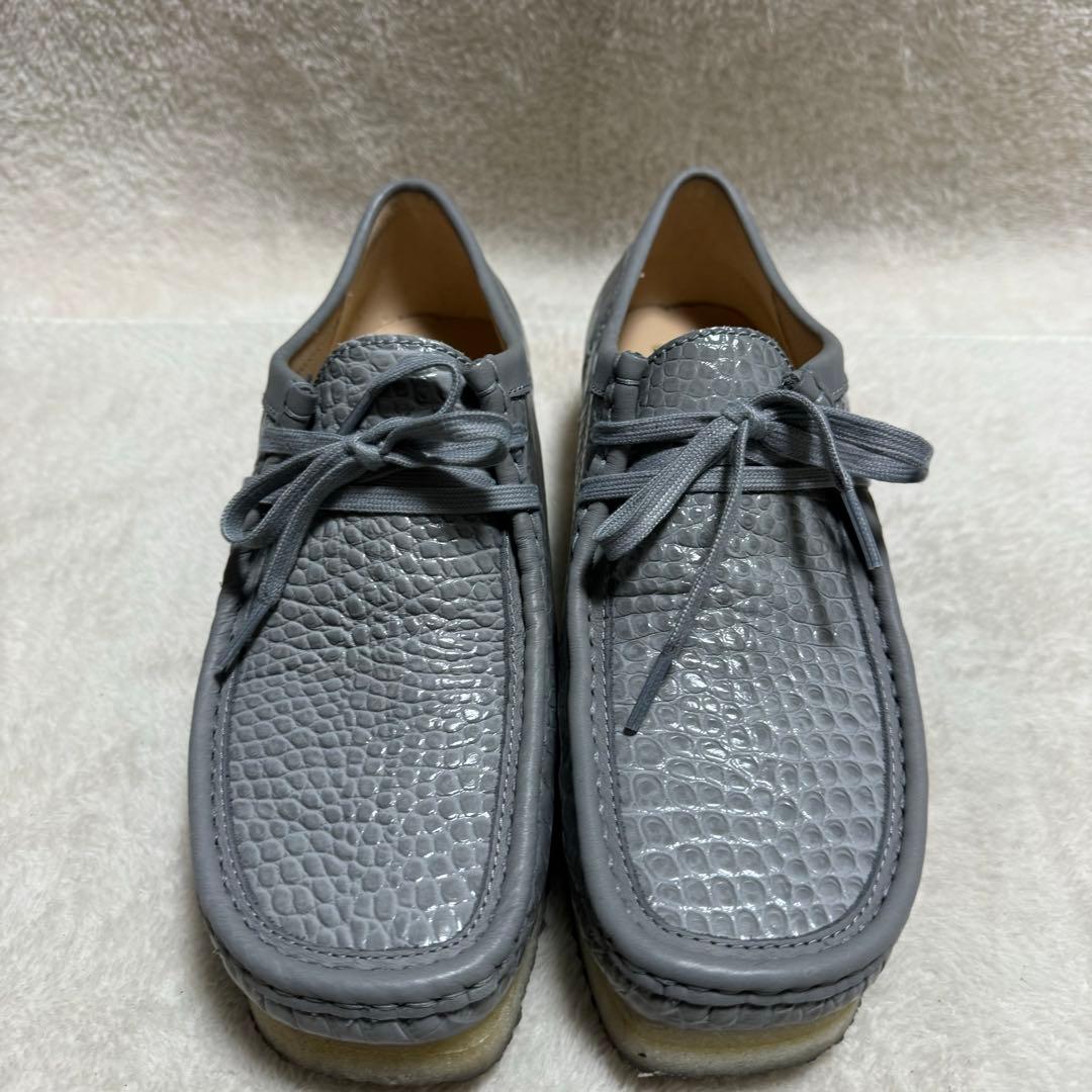 【clarks】美品✨wallabee 26.5cm Grey Croco