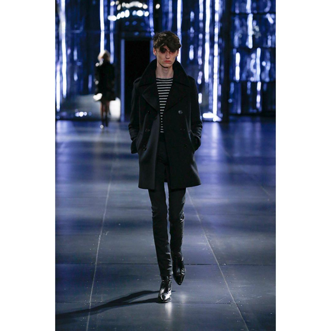 サンローラン コート ピーコート pコート ブラックチェーン エディ期