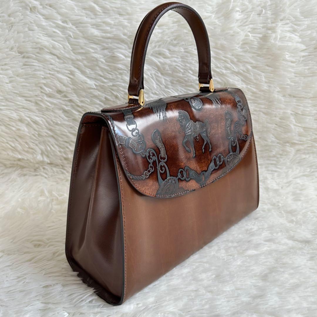 極美品】クリスチャンフローレンス ハンドバッグ 馬柄 斎藤飛鳥 高級