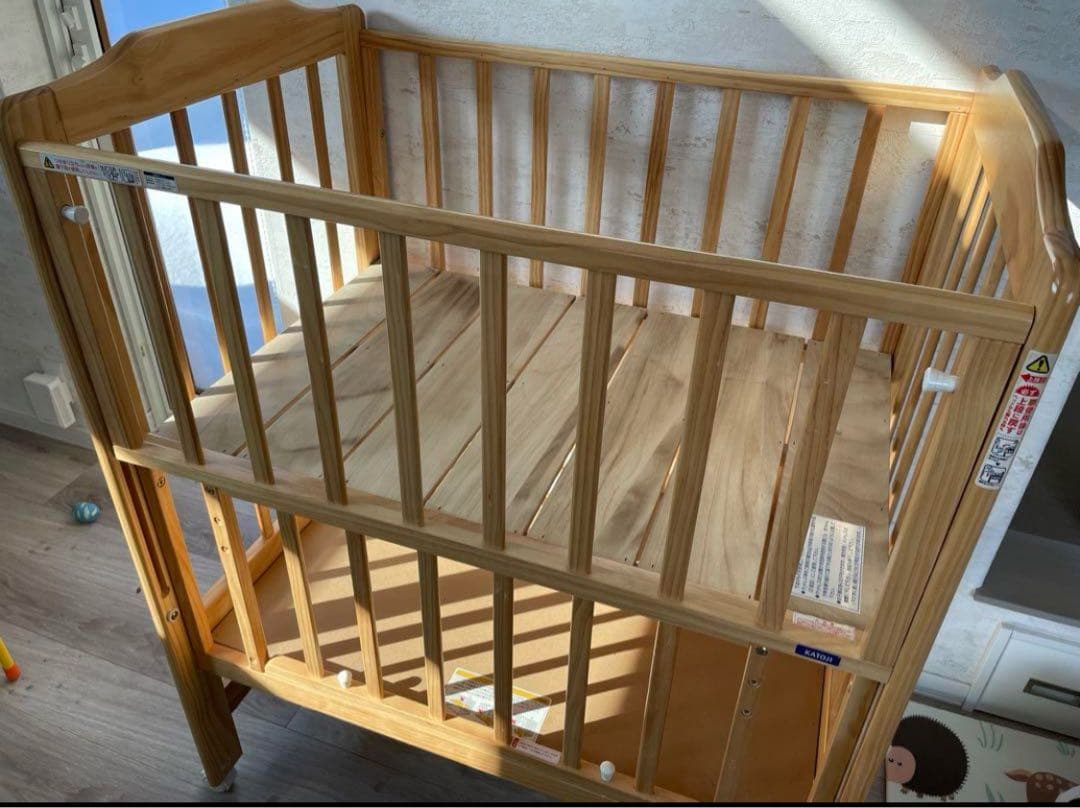 KATOJI カトージ ハイシートミニベッド ナチュラル 02022 ハイシート