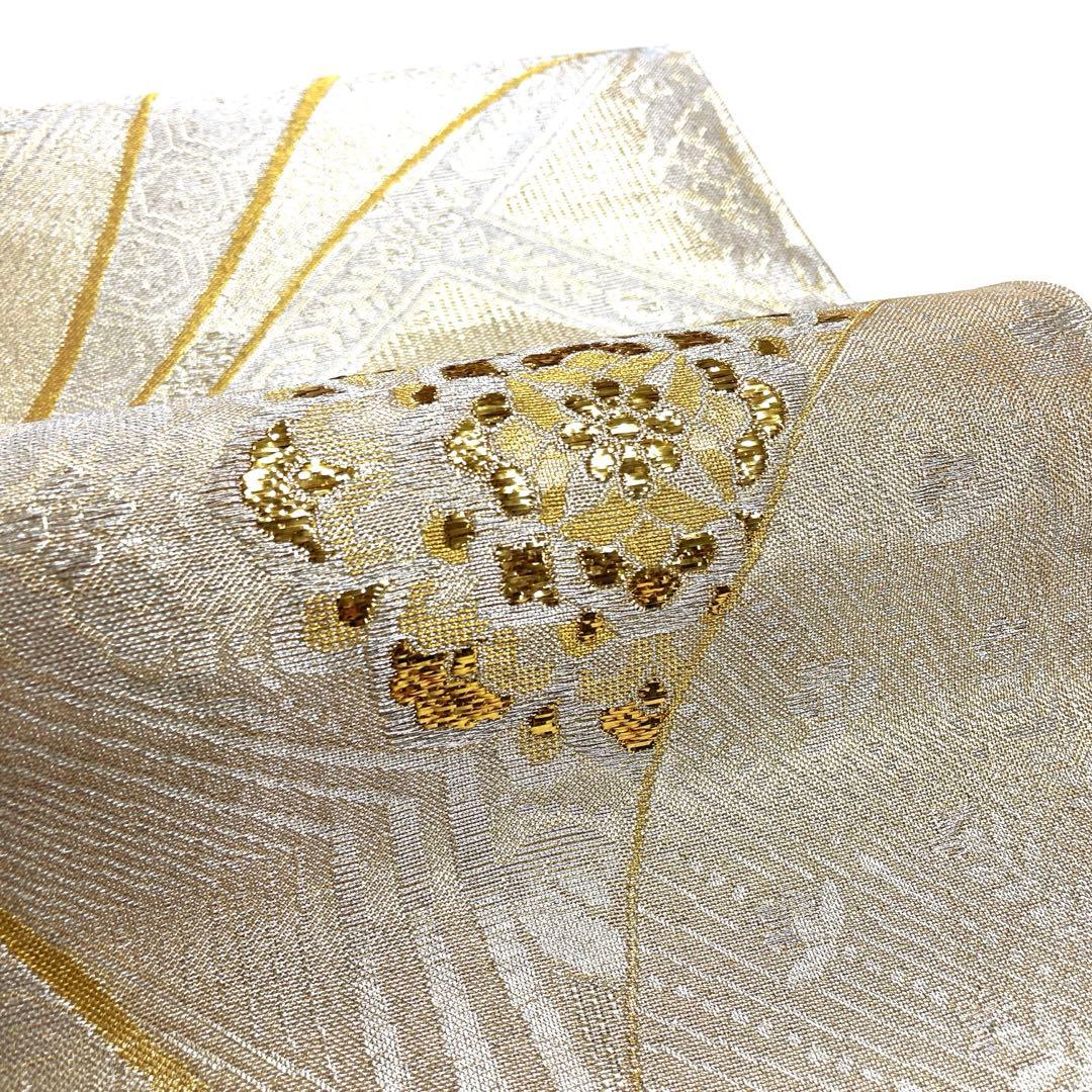 P494 ○高級 正絹 錦唐草 六通 袋帯 華文 花文 - メルカリ