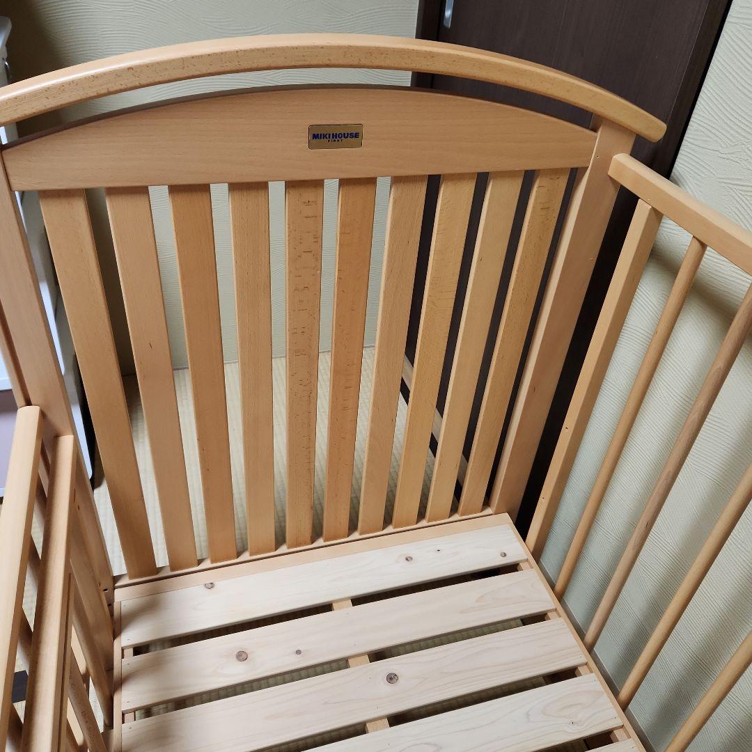 ミキハウス ベビーベッド 日本製 国産ヒノキ すのこベッド 取扱説明書
