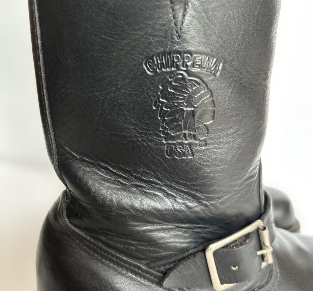Chippewa ブラック エンジニアブーツ 6E - メルカリ