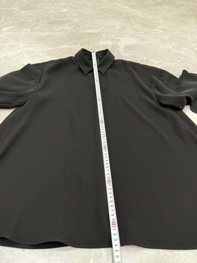 タグ付き未使用 ENFÖLD フリルカラー取り外し可ブラウス 黒 38