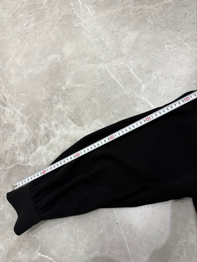 タグ付き未使用 ENFÖLD フリルカラー取り外し可ブラウス 黒 38