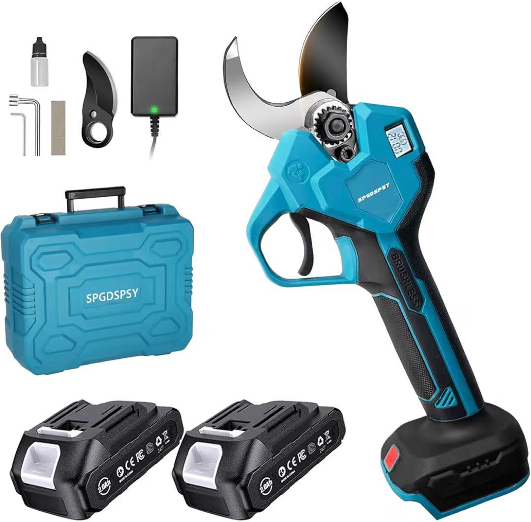 電動剪定バサミ 枝切り電動バサミ2026年人気モデル 切断径40mm PSE認証 2026年アップグレード】 電動剪定バサミ 電動ハサミ 電動 剪定バサミ