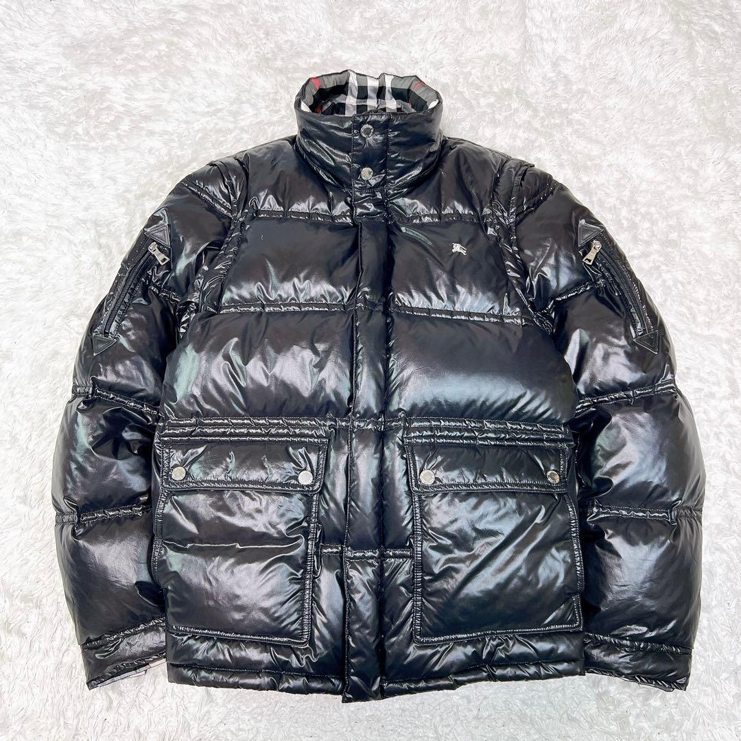 バーバリー ブラックレーベル ダウンジャケット ダウンベスト 2WAY L
