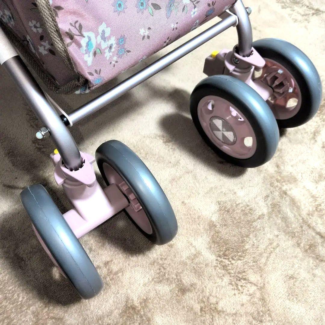 幸和製作所 ルーティ フラワーピンク シルバーカー 折りたたみ SIMD01