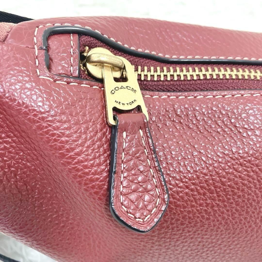 美品✨ コーチ ボディバッグ ワーレンベルトバッグ バーガンディ