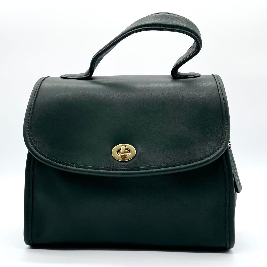 極美品✨オールドコーチ 2way ショルダーバッグ レザー グリーン 9977