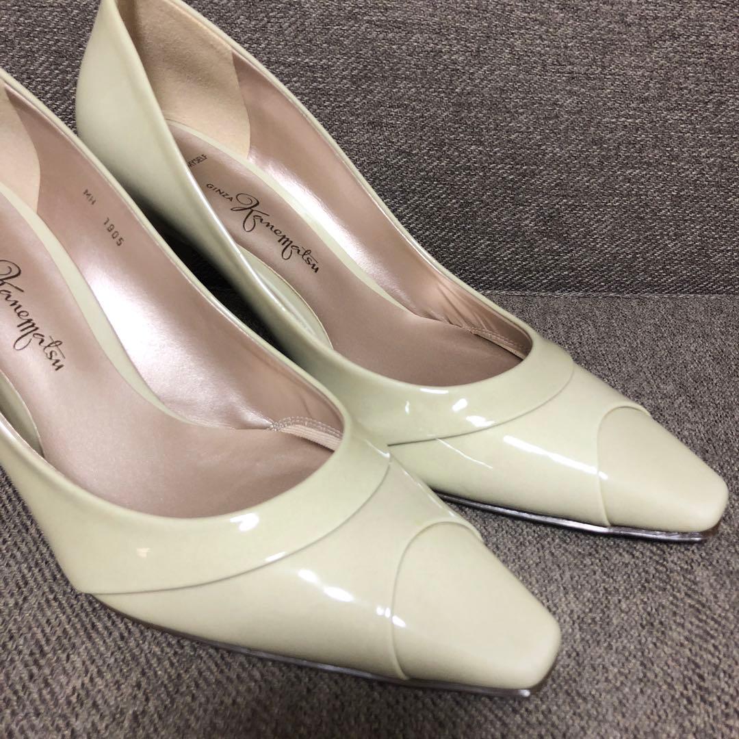 銀座かねまつ GINZAkanematsuパンプス 23.0cmベージュ - メルカリ