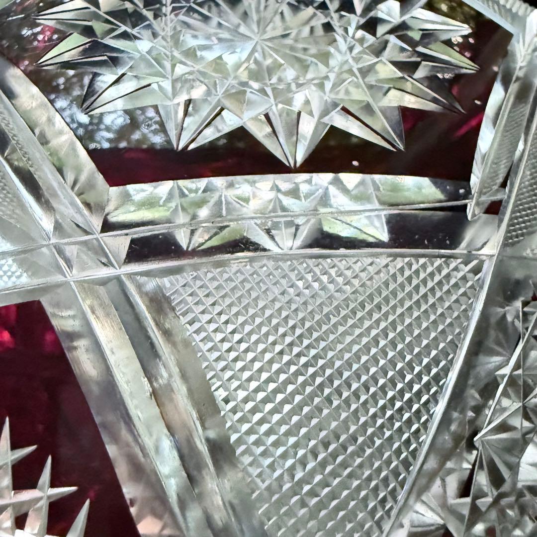 Y様へ感謝お嫁入り‼️涼やか星丸紋切子ボウル1客 錦手牡丹唐草小皿10客