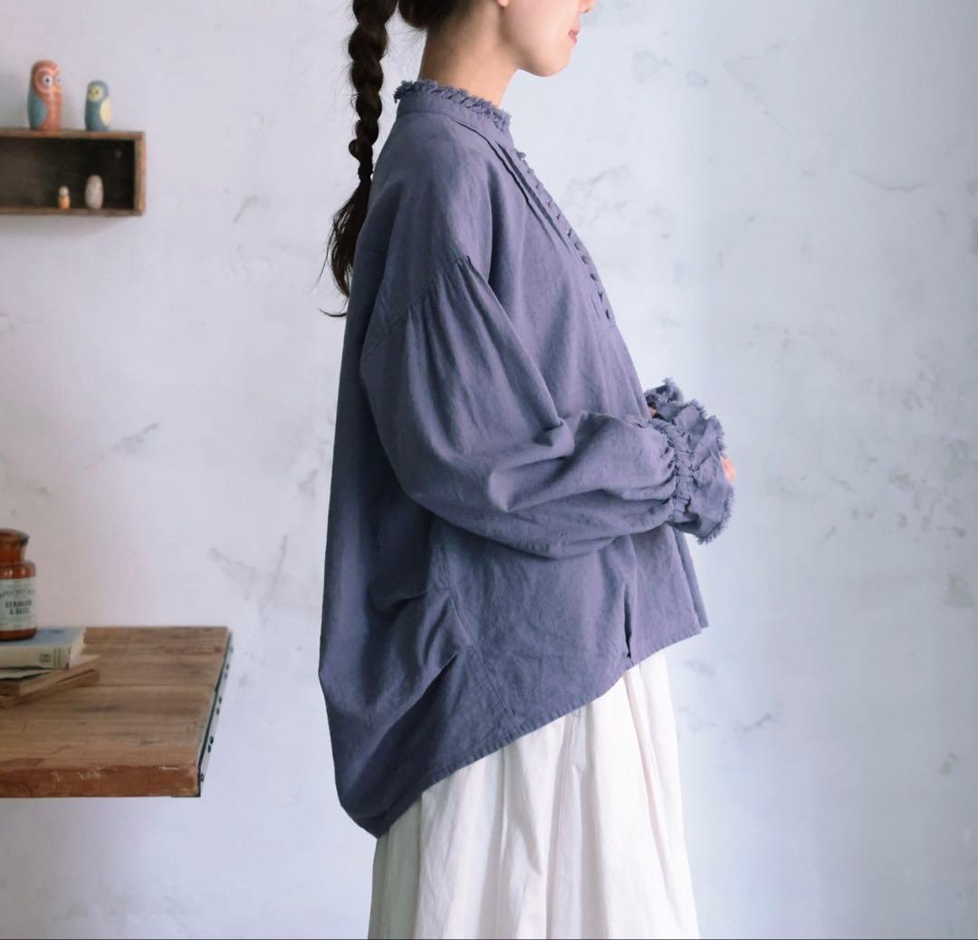 ソウルベリーブラウス 月影のブラウス グレイッシュブルー