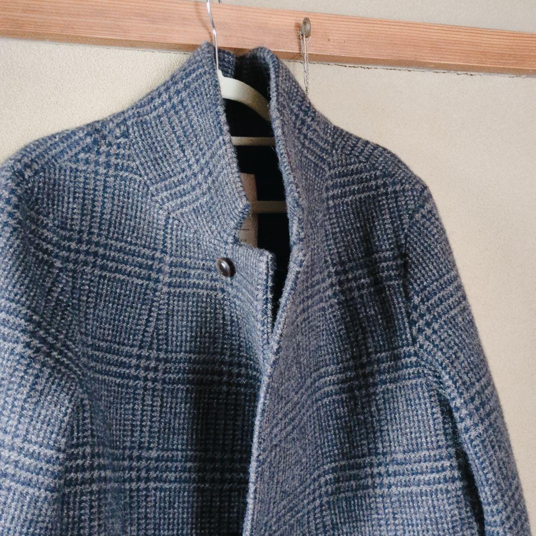極美品】パラスパレス グレンチェック ウールロングコート 大きめ