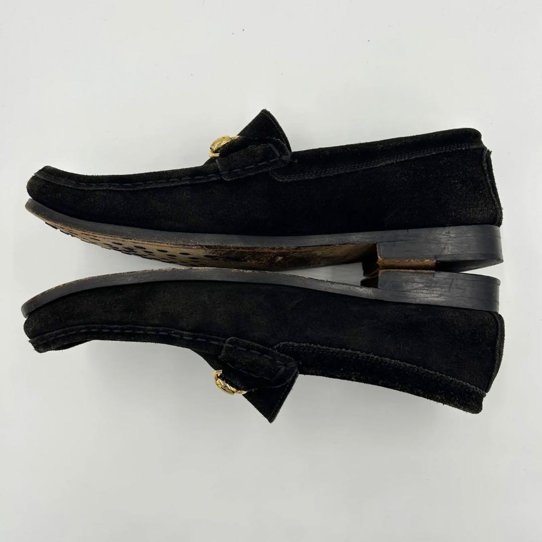 GUCCI ホースビット ローファー ブラック スエード GD金具 28.5