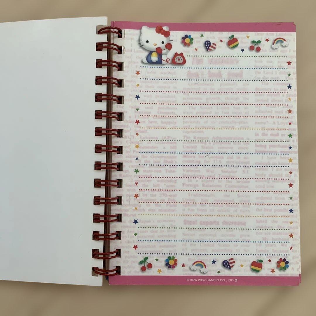 激レア サンリオ HELLO KITTY ハローキティ リングノート 2002年