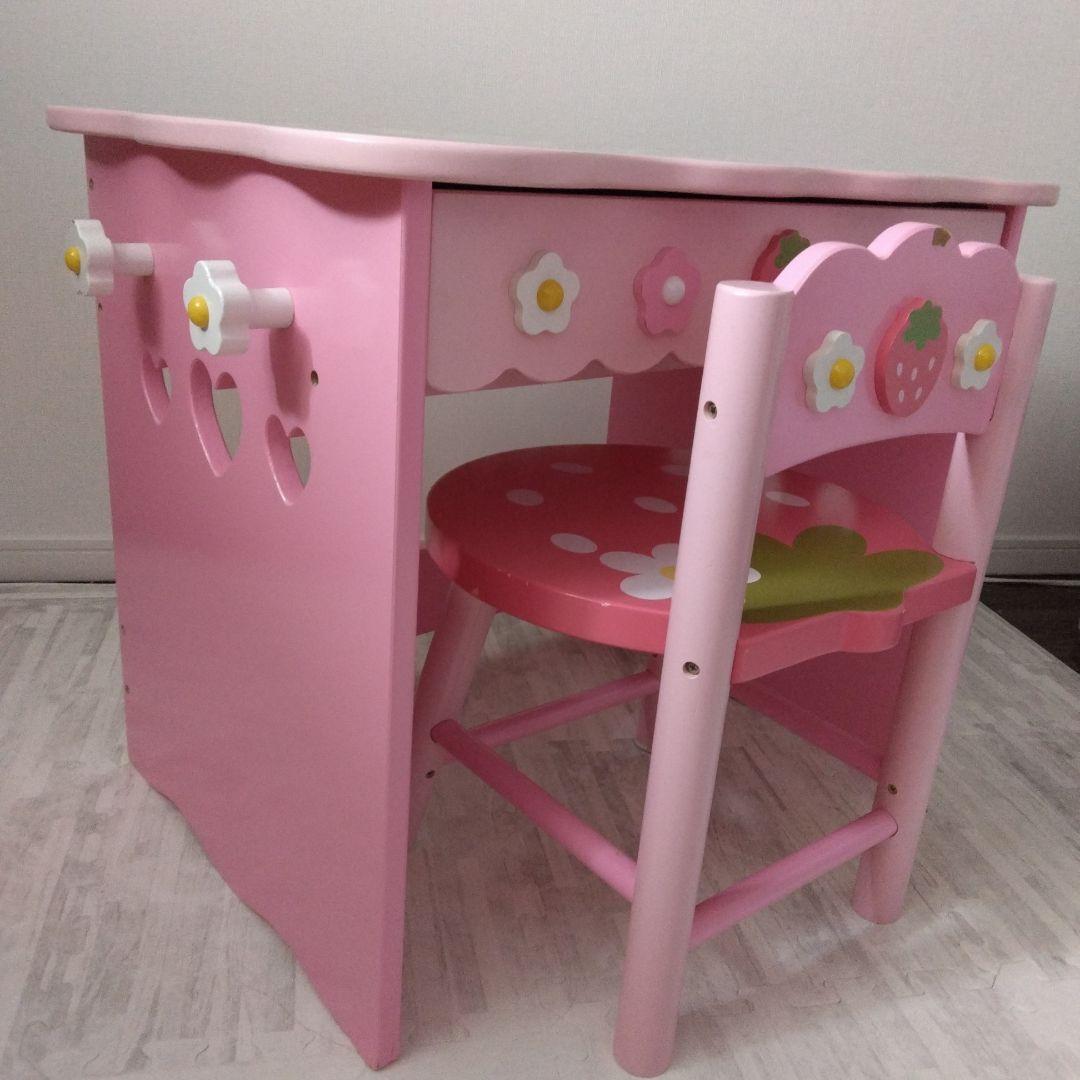 マザーガーデン 野いちご デスクセット 机 椅子 学習机 勉強机 - メルカリ