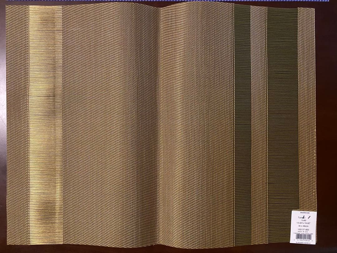 chilewich TuxedoGold ランチョンマット36x48cm 5枚組 - メルカリ