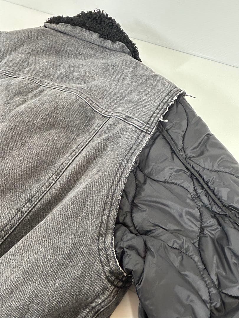 タグ付き】ディーゼル 2way デニム 切替 キルティング ロング コート