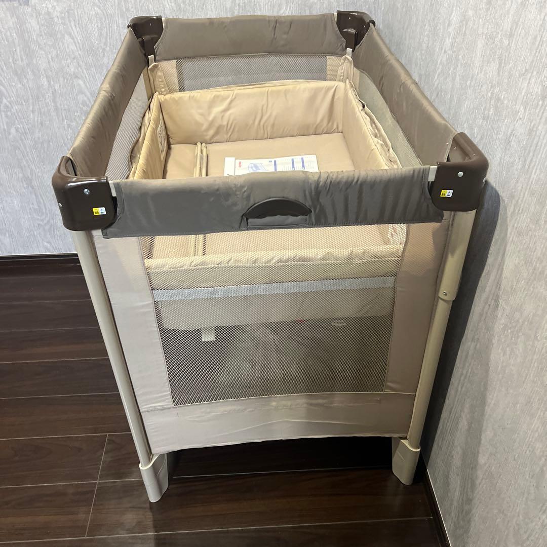 アップリカ ココネルエアー ポータブル ベビーベッド ココアブラウン