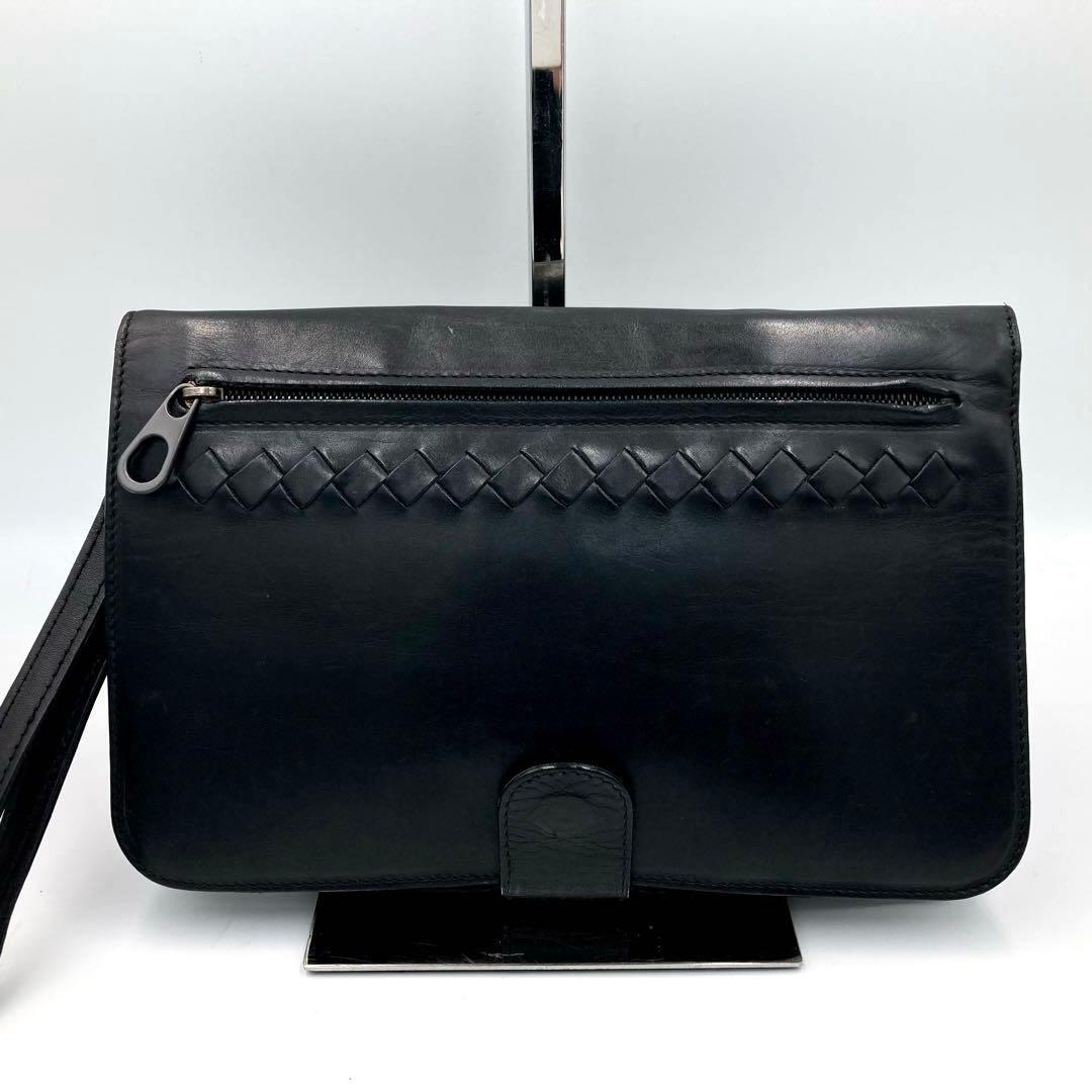 希少 ボッテガヴェネタ LEON掲載 ジゴロバッグ イントレチャート 黒