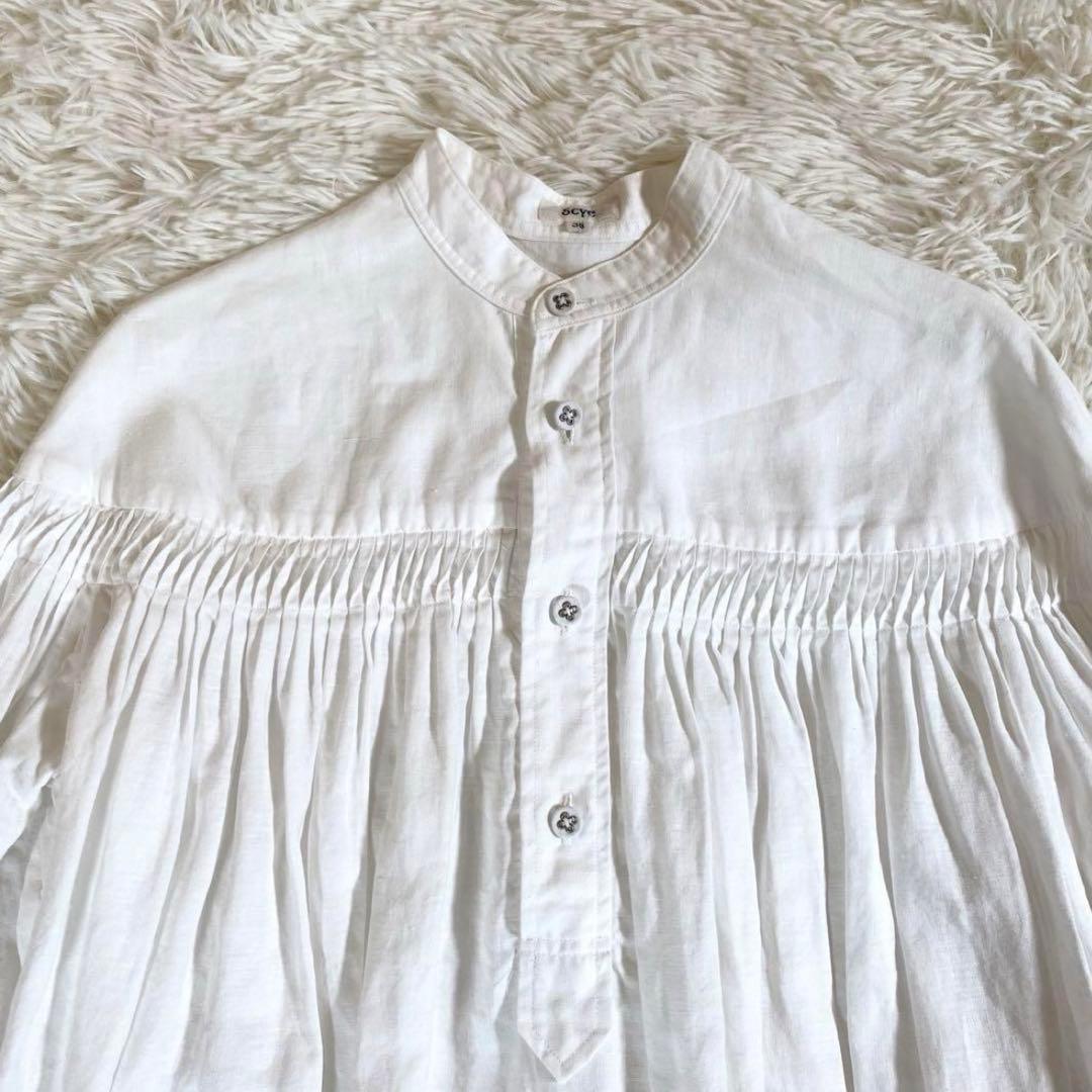 scyeギャザーブラウス Scyeブラックギャザーブラウスシャツ サイズ38