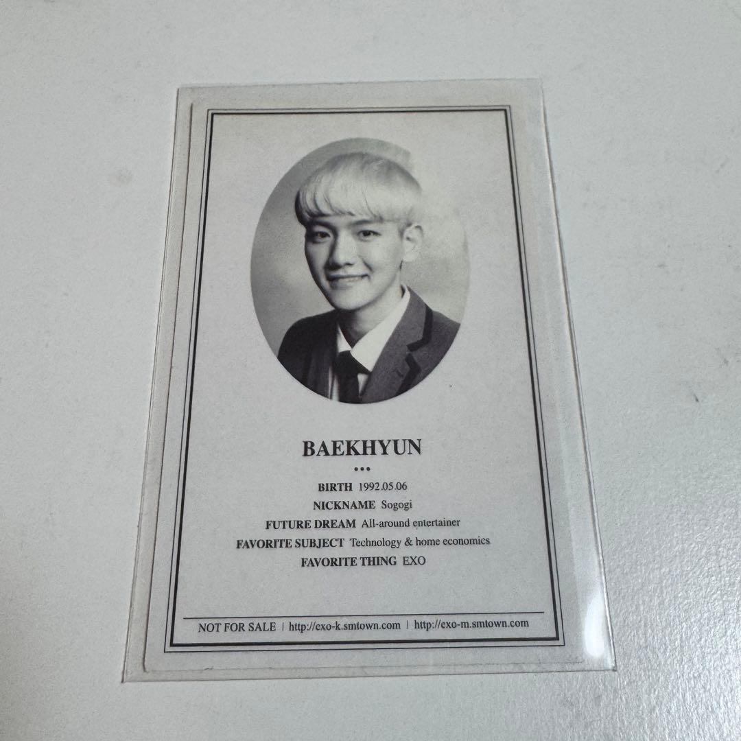 EXO ベッキョン XOXO 学生証 トレカ overdose ベクヒョン - メルカリ