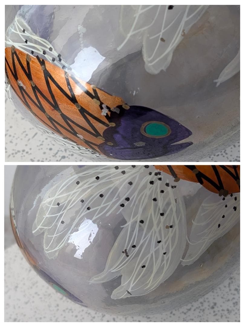 MURANO ムラーノガラス イタリア製 エナメル彩 ガラス デキャンタ 珍品