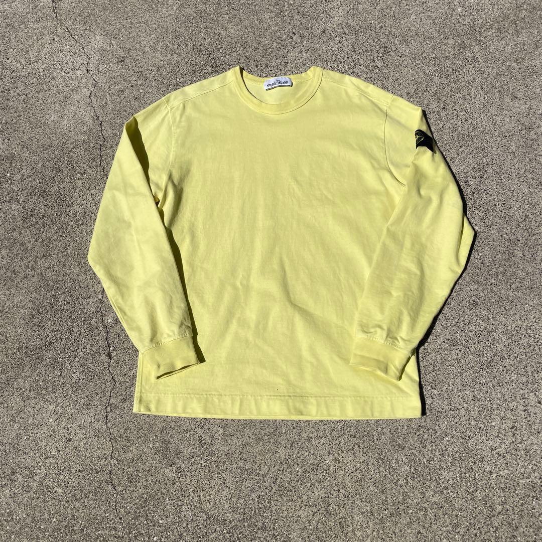 美品❗️】stone island ロンT スウェット イエロー 黄 M - メルカリ
