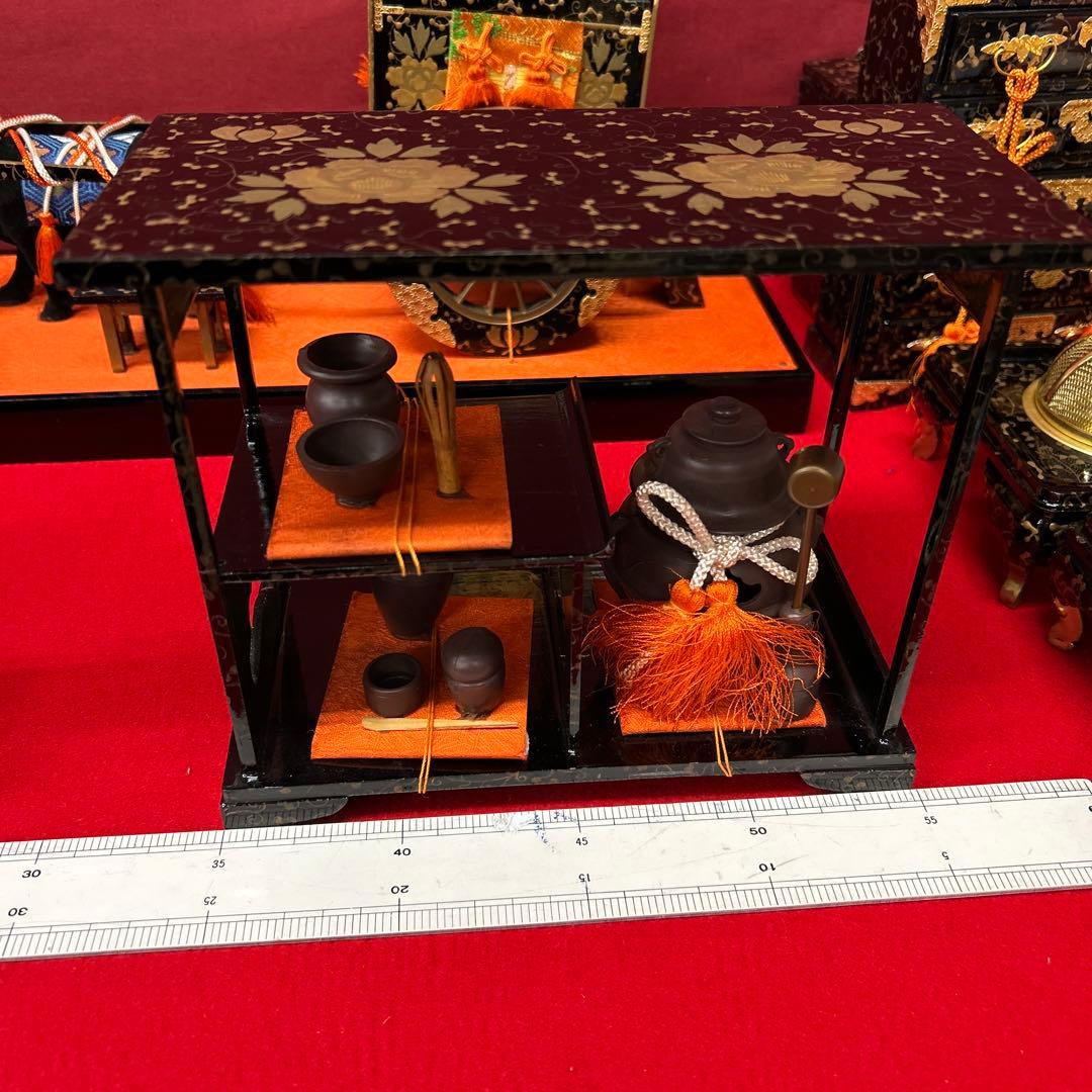326】ひな祭り＊45号9品雛道具木製