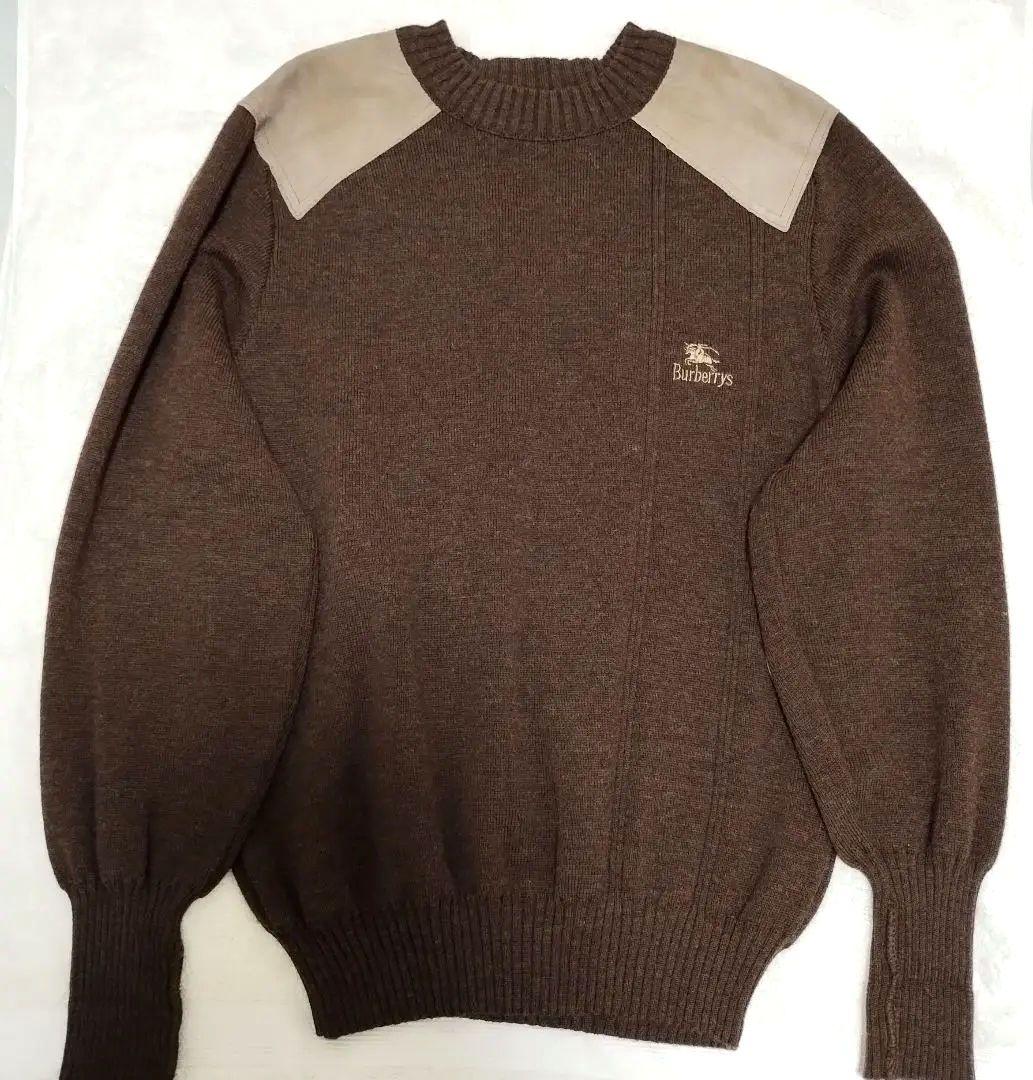 Burberrys 90s 美品 ブラウン ニットセーター エルボータッチ - メルカリ
