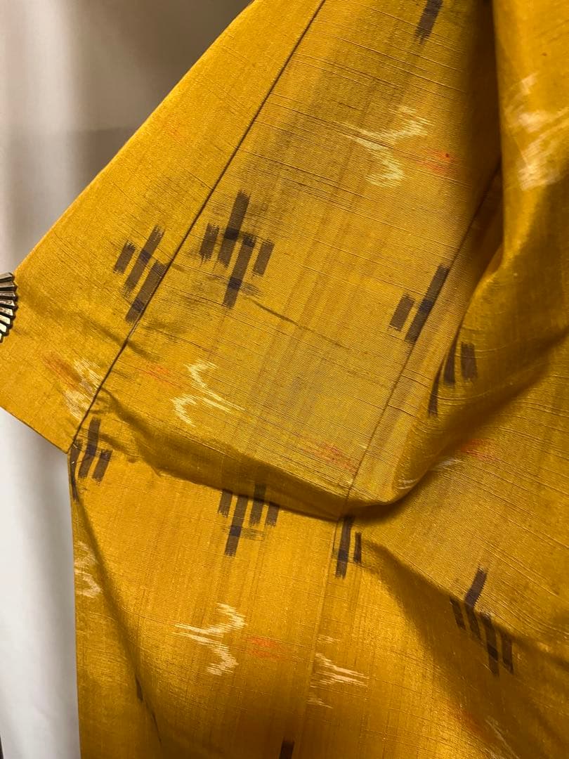 超絶逸品】○沖縄県伝統工芸品○【琉球絣】○天然染料○手引真綿○紬