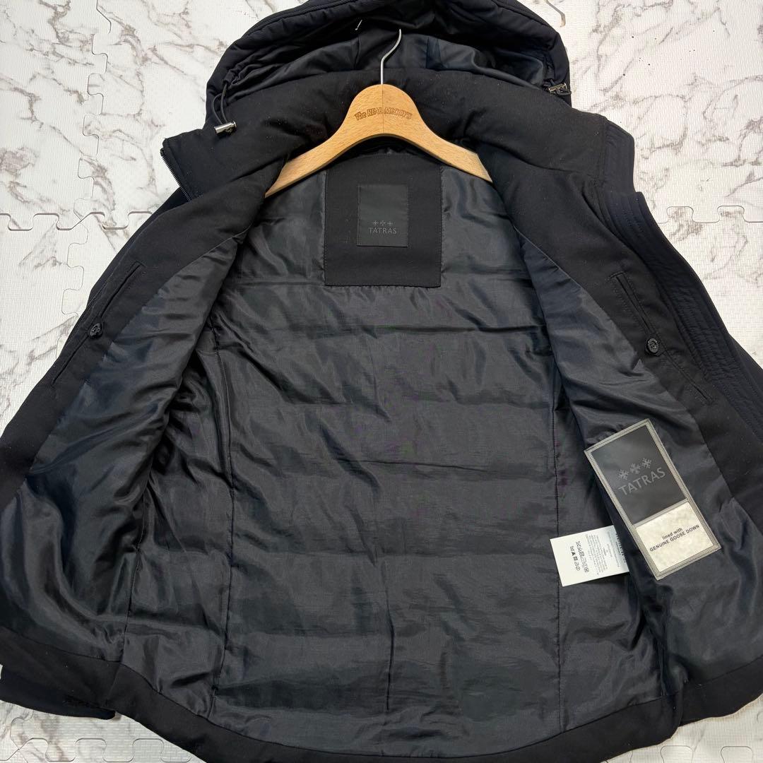 希少黒✨ タトラス ハイブリッドダウンジャケット 異素材 切替