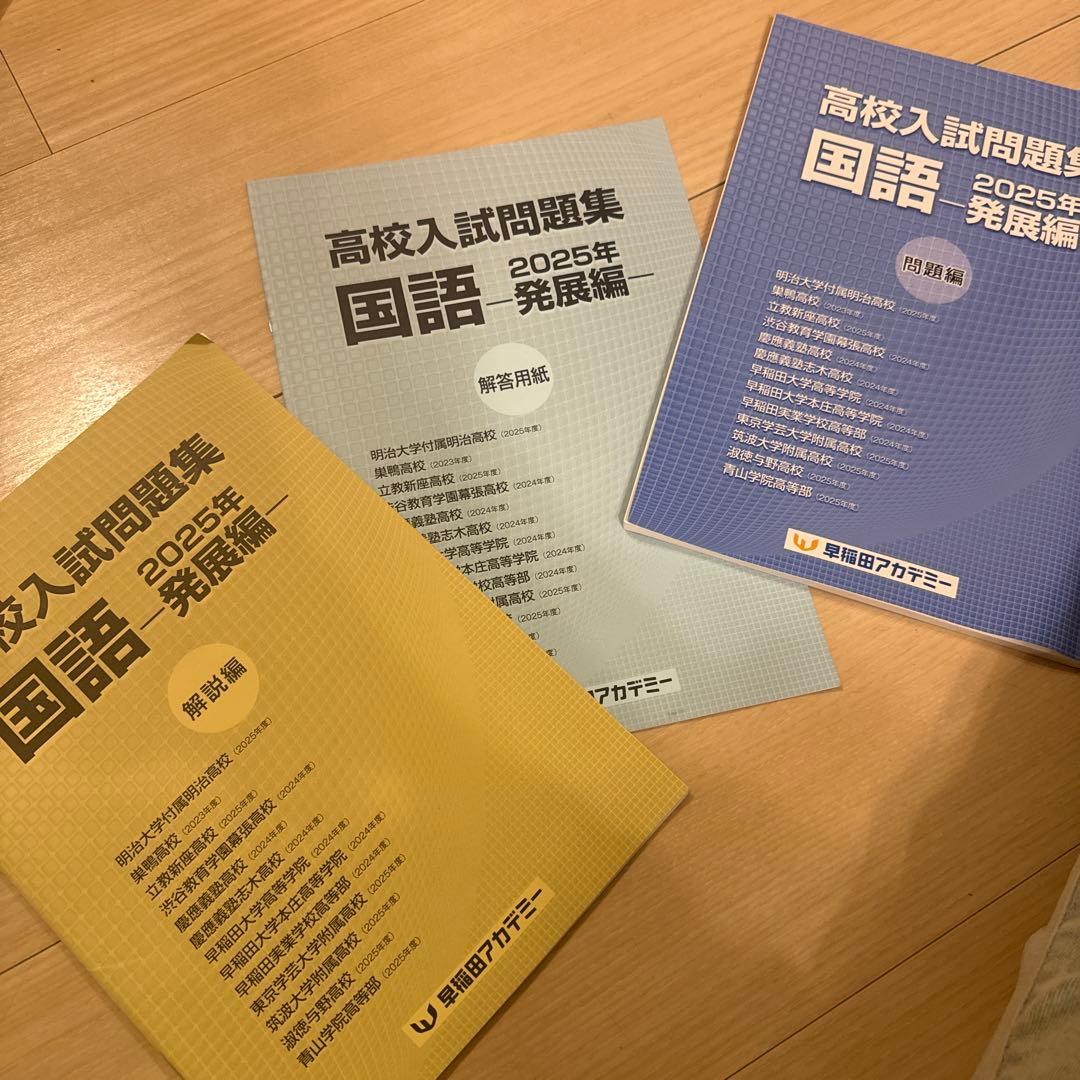 高校入試問題集 国語 2025年 発展編⭐️早稲田アカデミー特訓使用