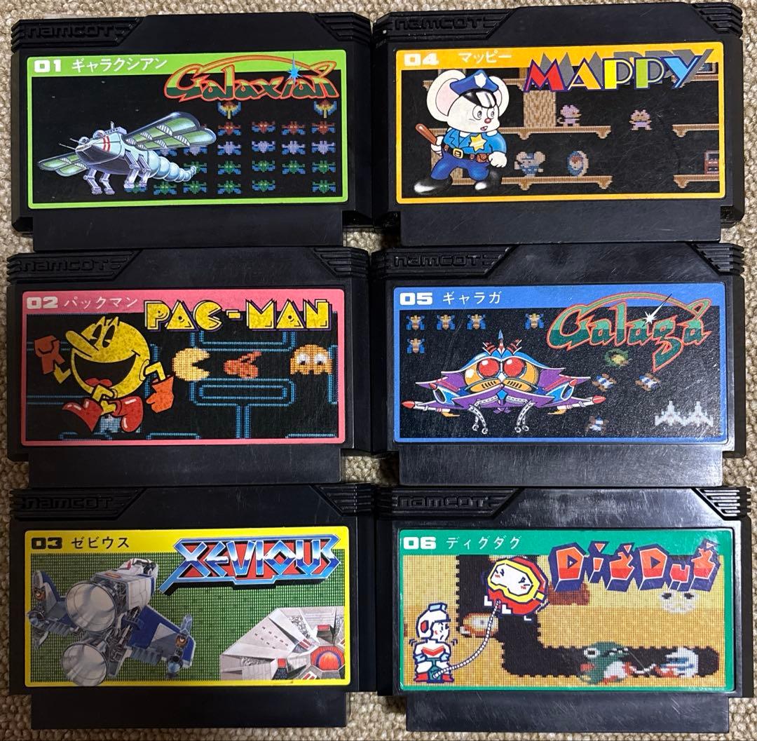 カセットのみ】ナムコ ファミコンソフト 01〜06まで 6本セット