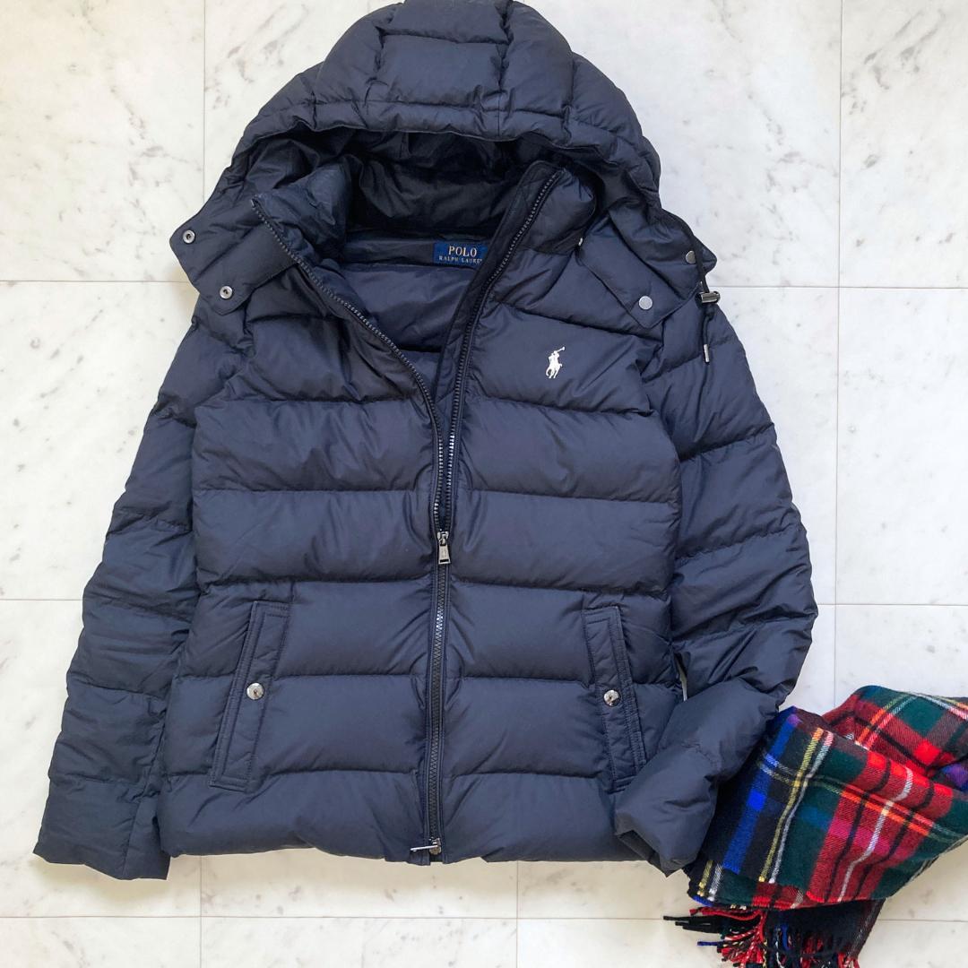 極美品 ラルフローレン ダウンジャケット S 濃紺 ネイビー - メルカリ