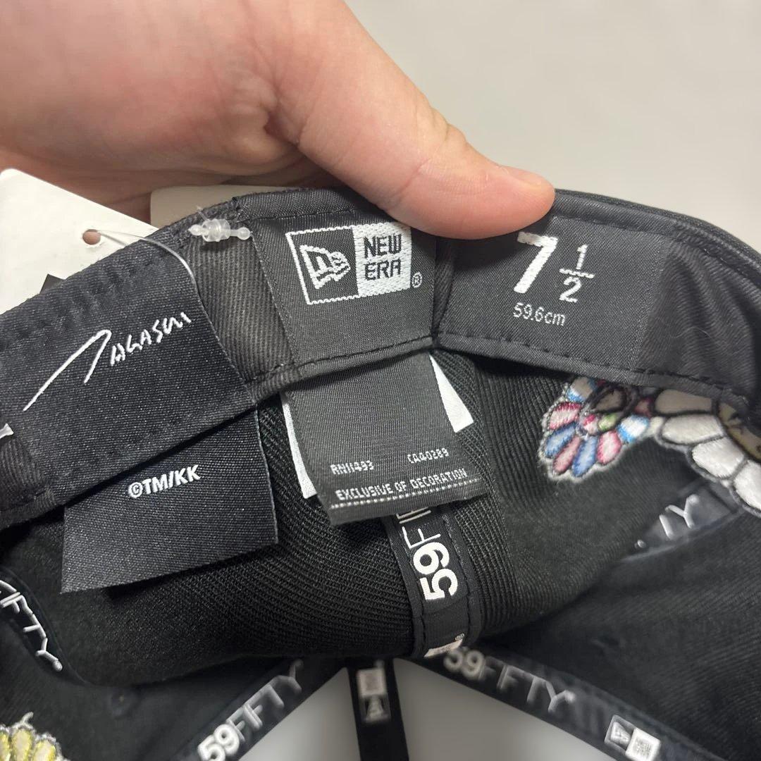 カラフル花刺繍 ブラックキャップ 7 1/4 値段交渉可超美品村上隆