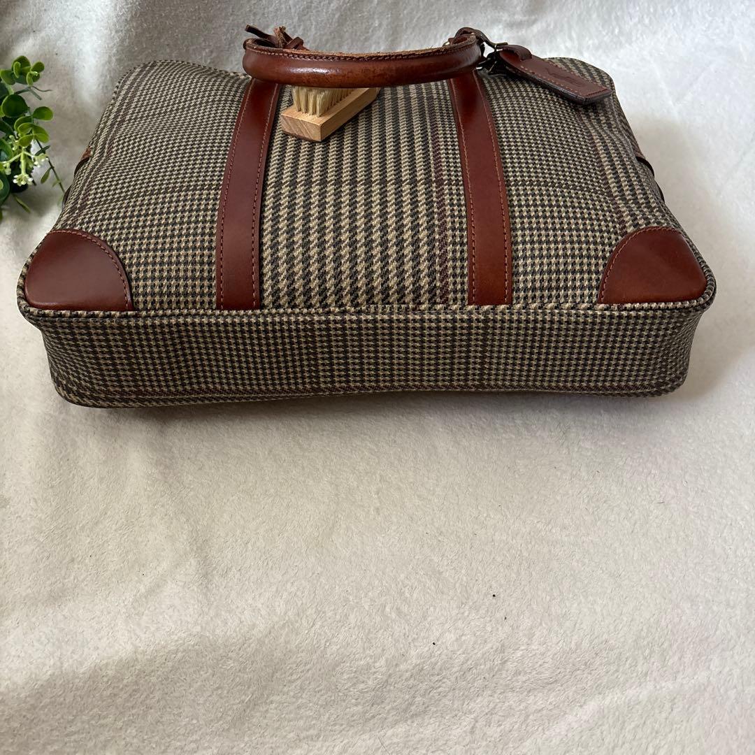 ポロラルフローレン ビジネスバッグ A4可能 千鳥格子 ブリーフケース