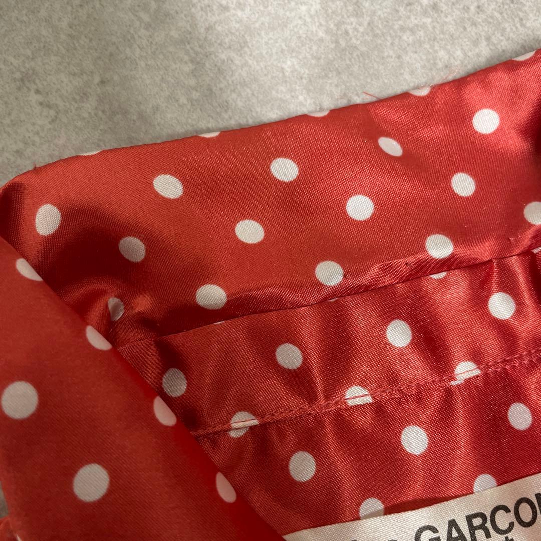 コムデギャルソン ドット柄 長袖シャツ 丸襟 オレンジ - メルカリ