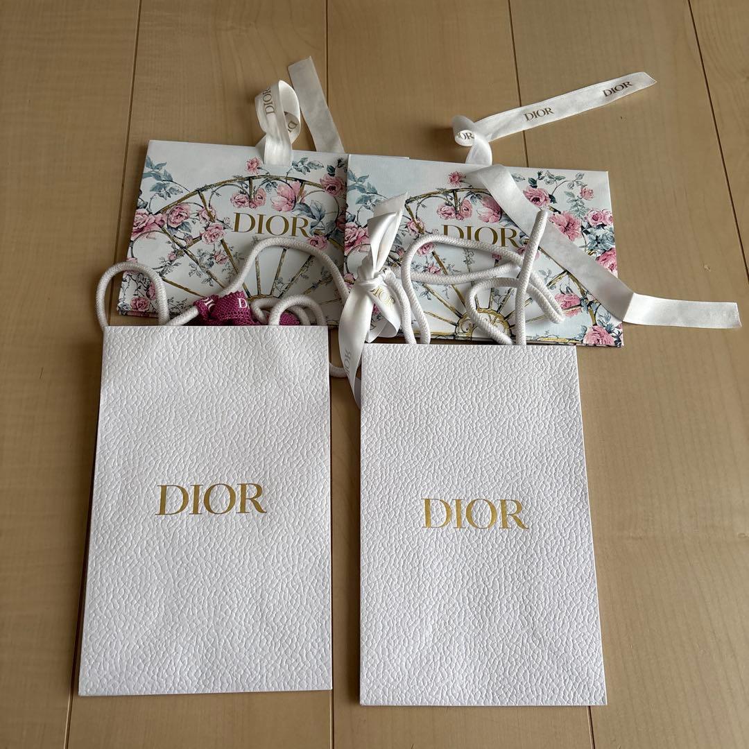 Dior ショップ袋 2枚クリスチャン・ディオール ギフトBOX 2枚 - メルカリ
