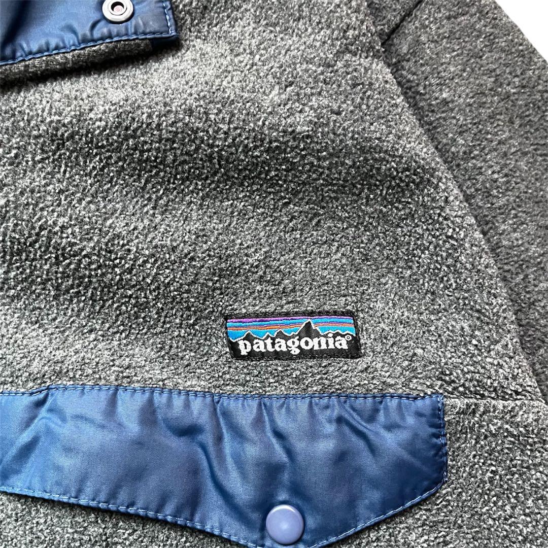 柴田ひかり着用 Patagonia スナップT グレー×ネイビー 90s - メルカリ