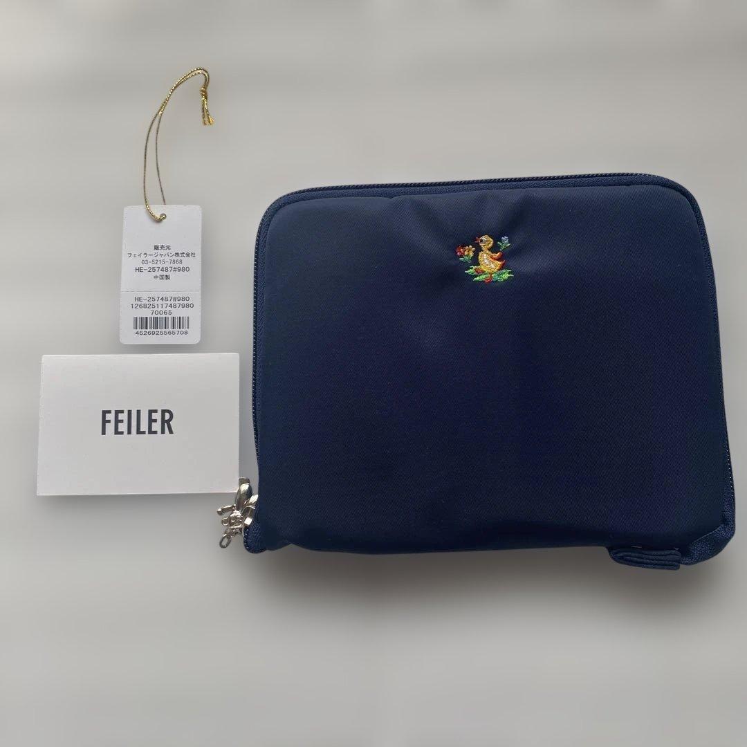 FEILER ネイビー チェック柄 トートバッグ 学校フェイラー エコバッグ