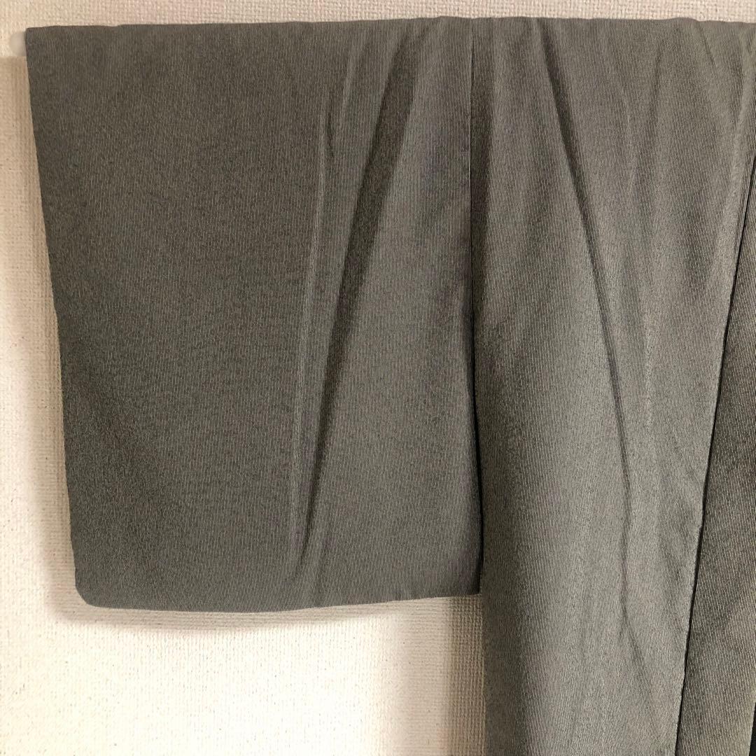 【未使用　トールサイズ】東レ　江戸　万筋　アンサンブル　裄丈70.5 身丈170