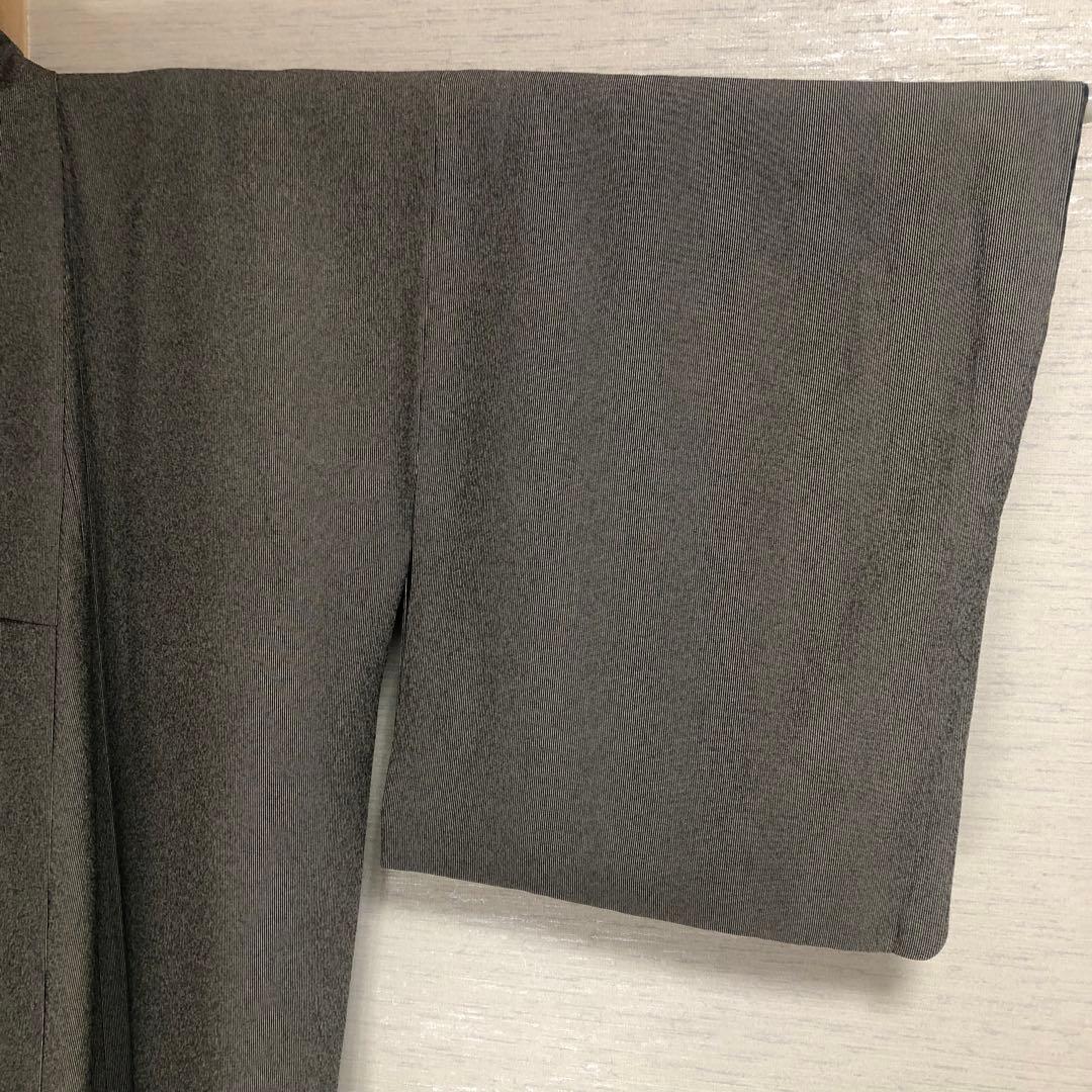 【未使用　トールサイズ】東レ　江戸　万筋　アンサンブル　裄丈70.5 身丈170