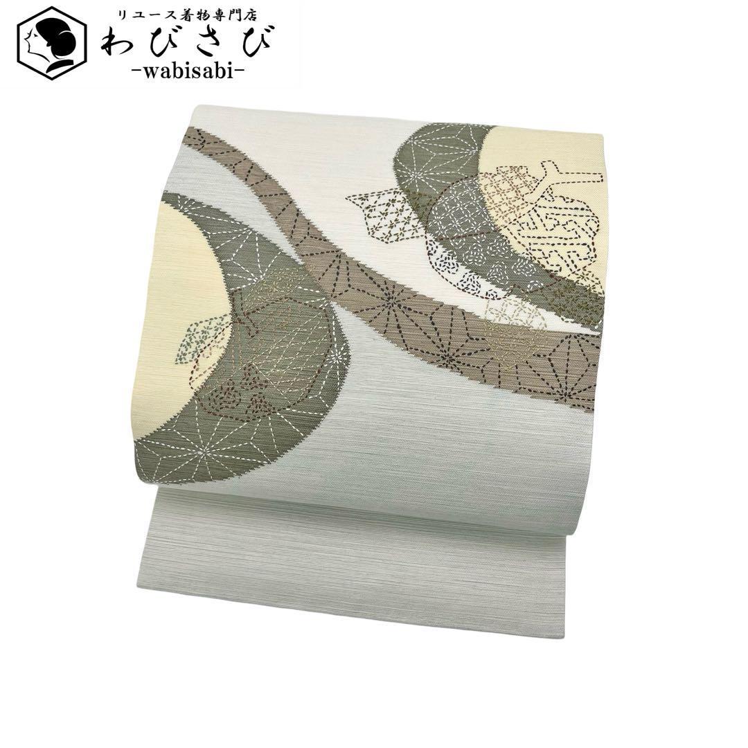 ☆ 名古屋帯 紬 刺し子 果物柄 雲井鼠 カジュアル O-4334 名古屋帯 紬 刺し子 果物柄 雲井鼠 カジュアル O-4334 - メルカリ