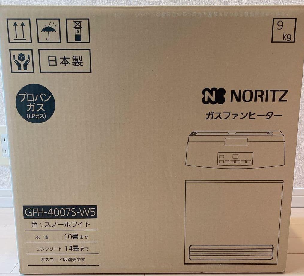 ガスコード付き】NORITZ ガスファンヒーター GFH-4007S-W5 - メルカリ