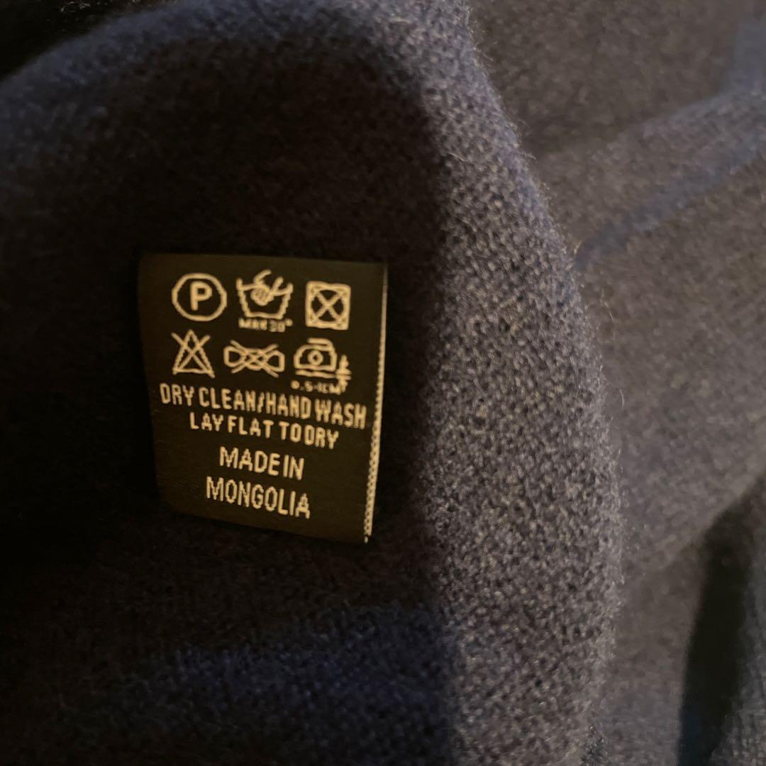 GOBI】 カシミヤ100% ポロシャツ ネイビー サイズM タグ付き - メルカリ