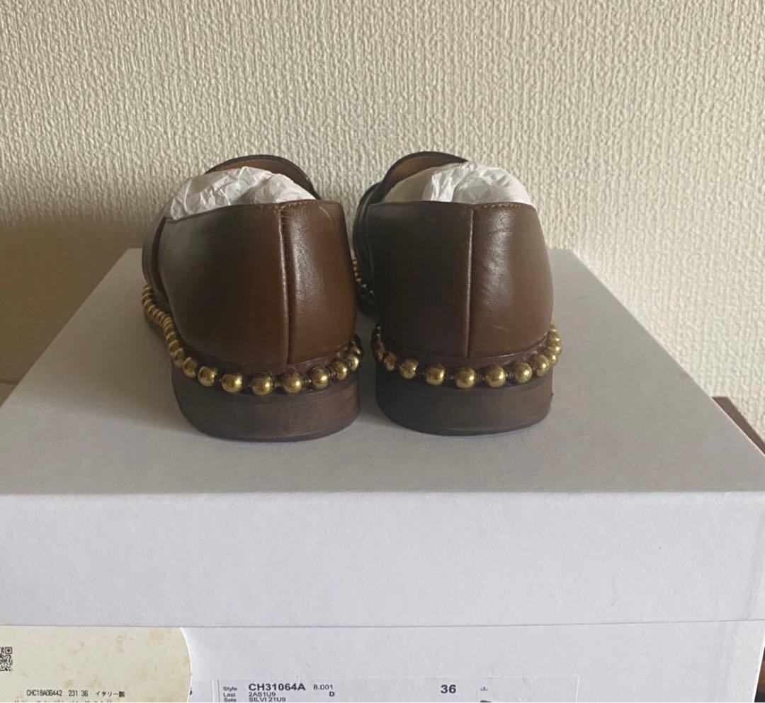クロエ 定価12万円 ブラウンローファー 36 フラットシューズ - メルカリ