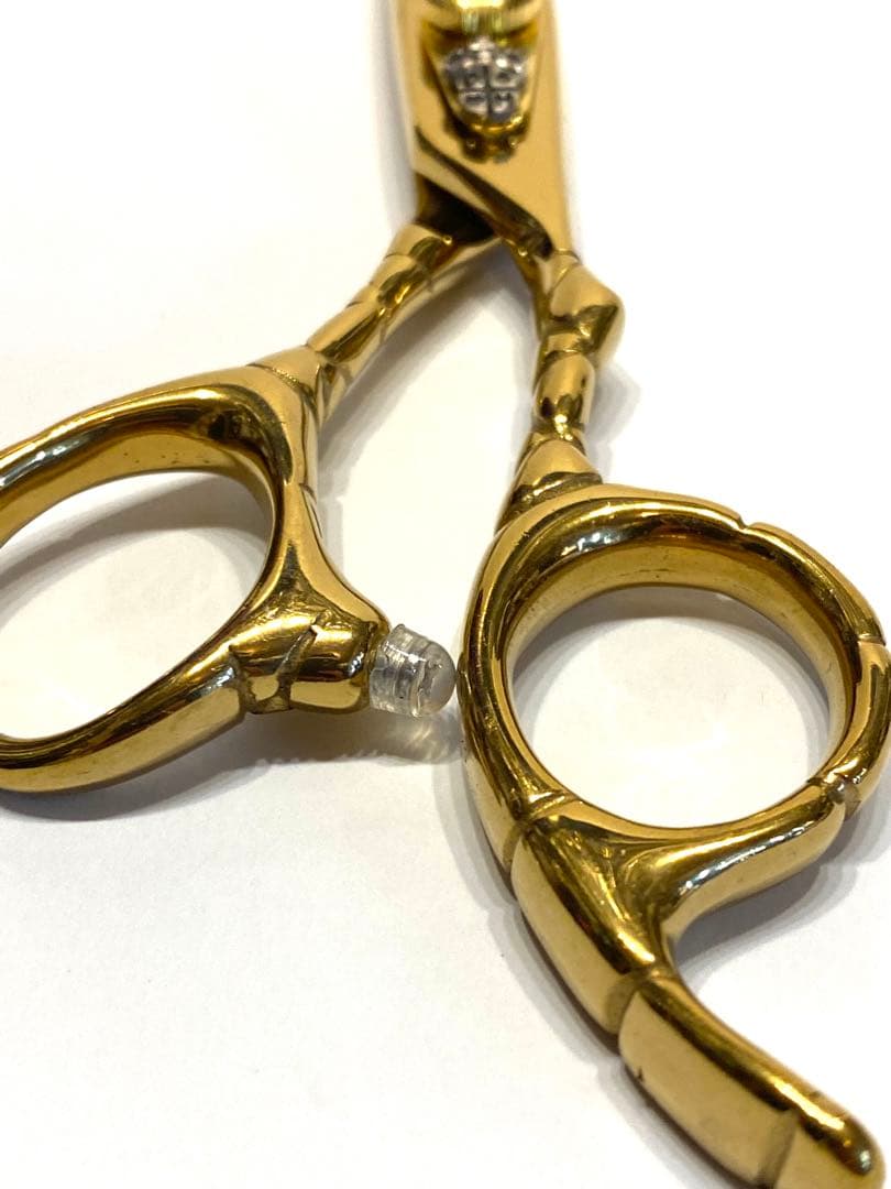 6インチ セニングシザー 板バネ ゴールド 理容 美容 鋏 シザー - メルカリ