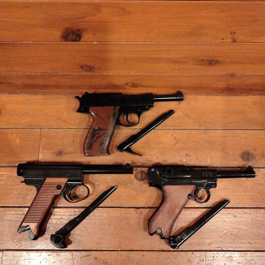 東京マルイ ルガーP.08 南部十四年式 ワルサーP.38 エアコッキング 東京